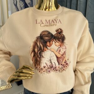 Kremowa bluza Mama i Córka UNIQUE LOVE