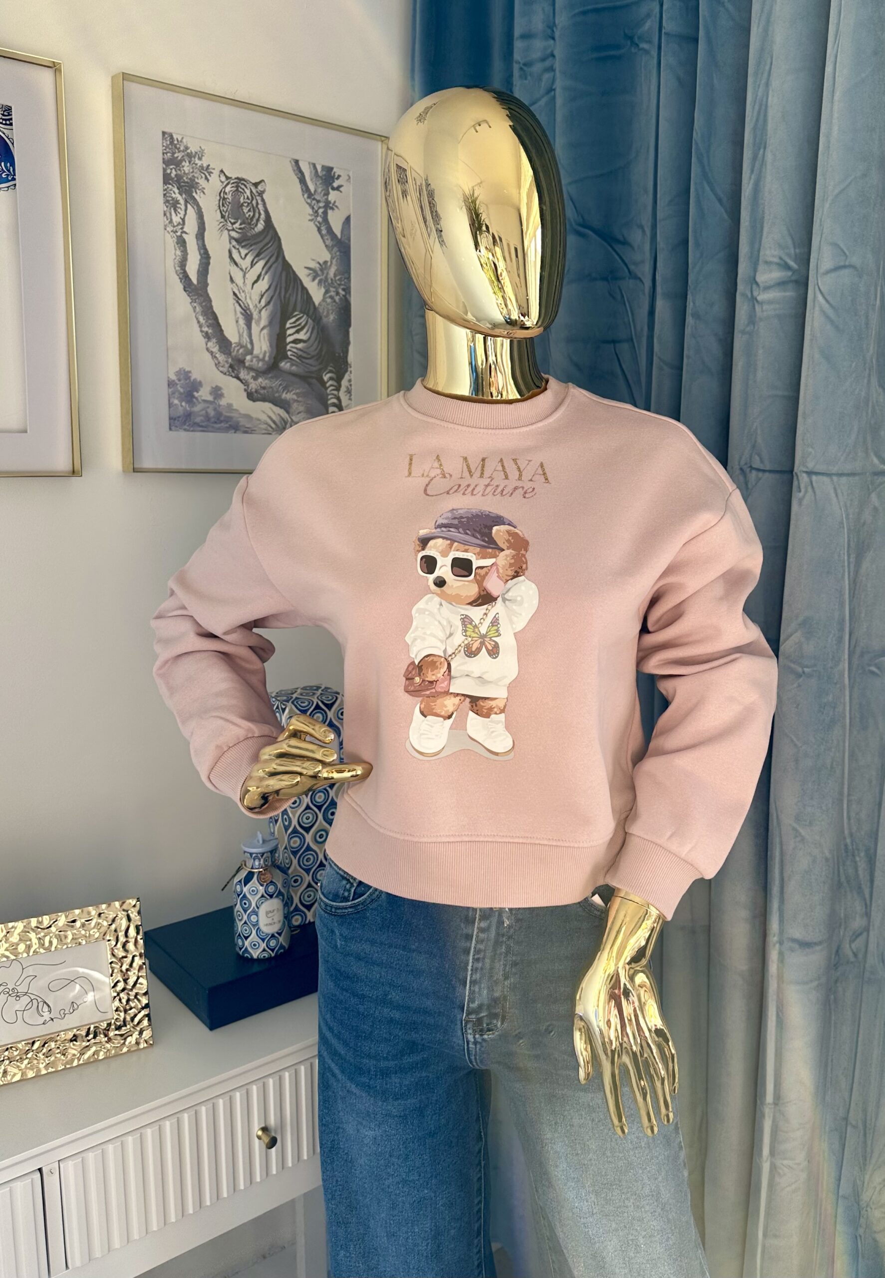 Różowa bluza Mia bear - obrazek 2