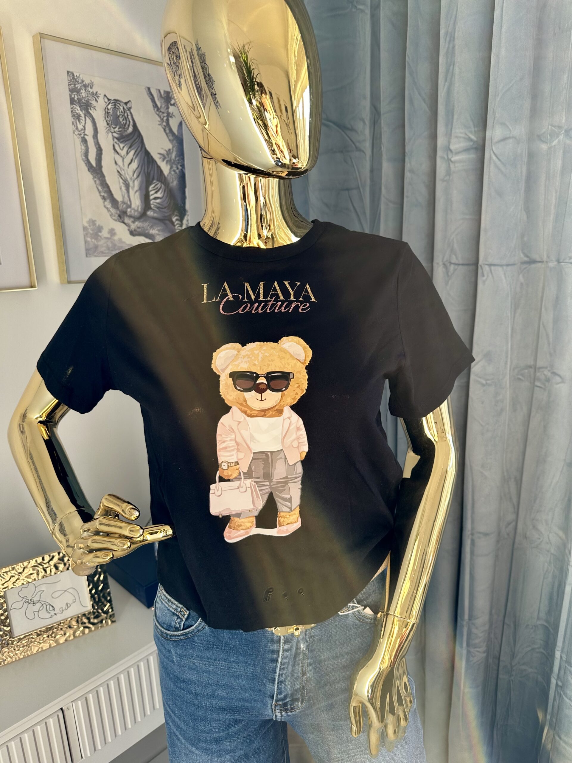 T-shirt La Maya Julia bear black - obrazek 3