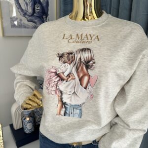 Szara bluza Mama i córka