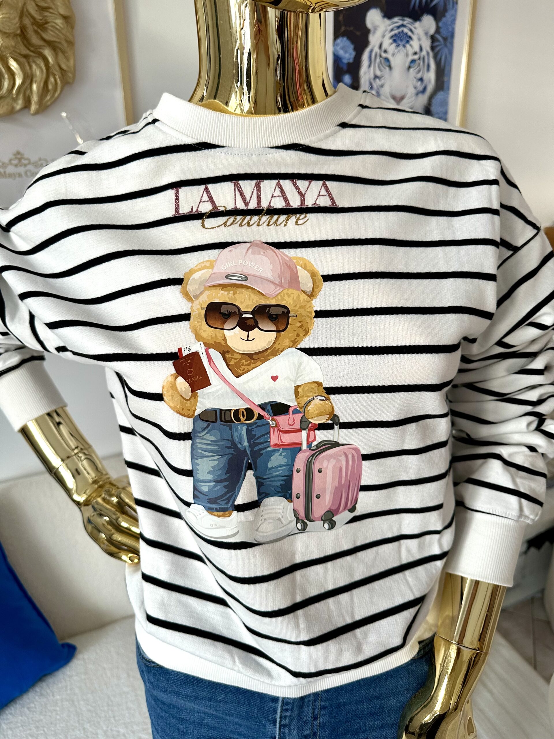 Bluza Maya w granatowe paski - obrazek 4